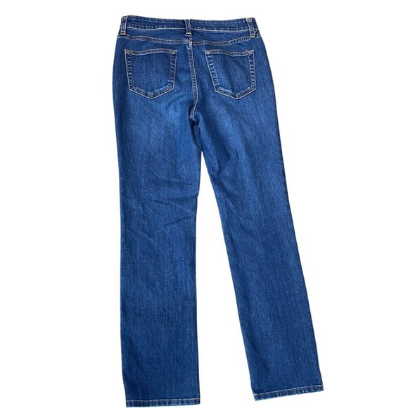 St. John's Bay Straight Leg Mid-Rise Blue Jeans Womens 8 #20L - Picture 5 of 10
